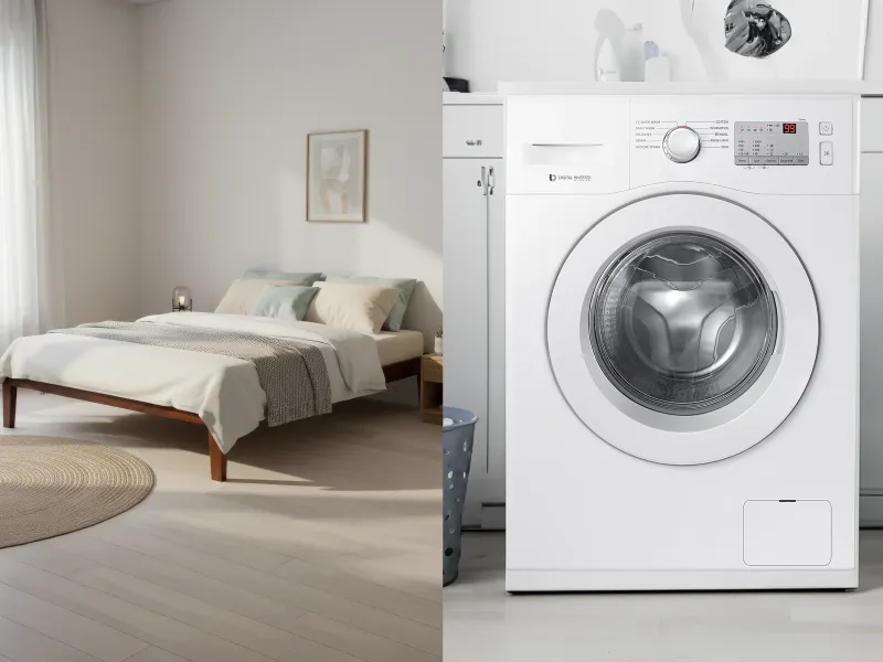 Hugo Queen Size Bed with Washing Machine Front Load